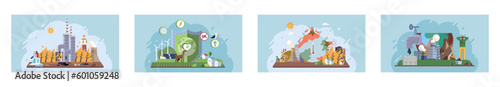 World Environment Day. Planet Earth in smoke, plastic, garbage. Global warming. Greenhouse effect of CO2. Environmental problem. Eco activist. Ecological catastrophy. Earth with reasons of destroying