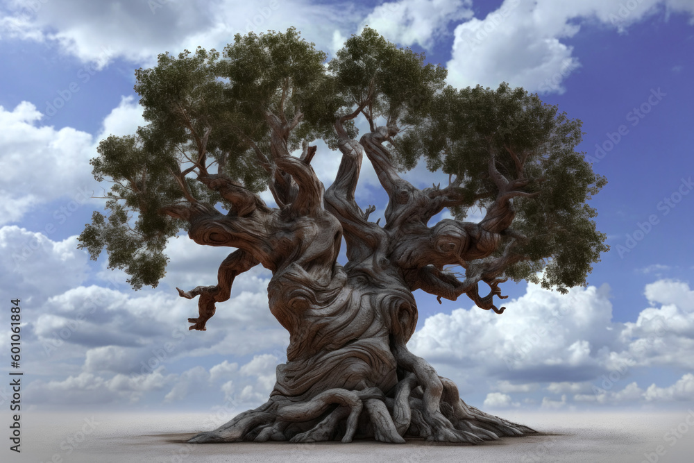big old twisted tree. AI generative. IA generativa