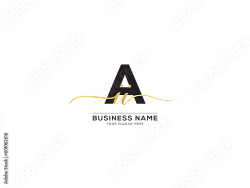 Creative Three Letter aii iai Logo Icon, Premium Signature ai Logo Design photo