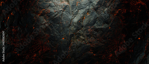 Foto Abstract rock background with lava gaps between the stones.