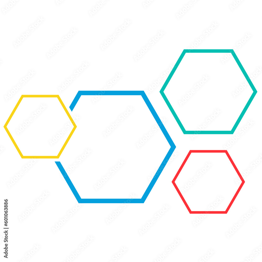 Hexagonal Colorful Line Pattern Hexagonal Colorful Line Pattern
