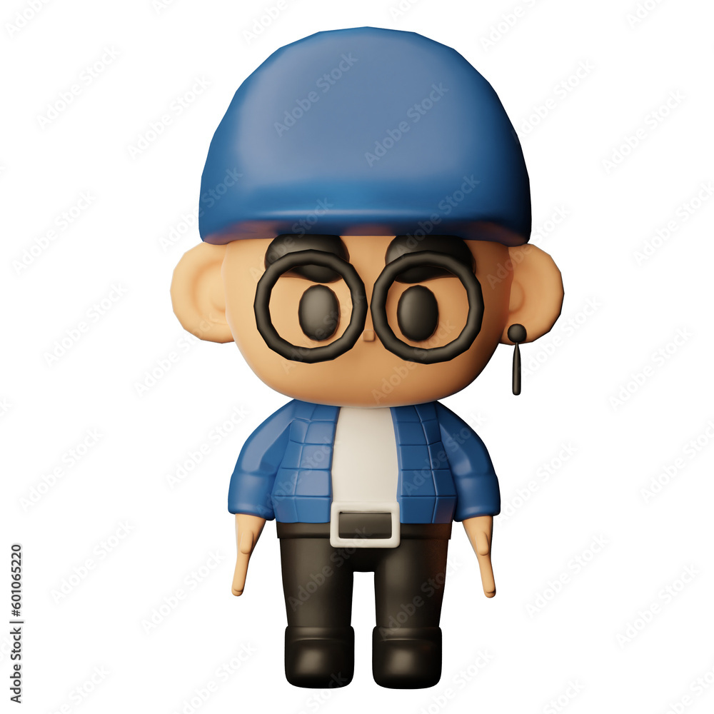 Fototapeta premium 3d avatar music studio