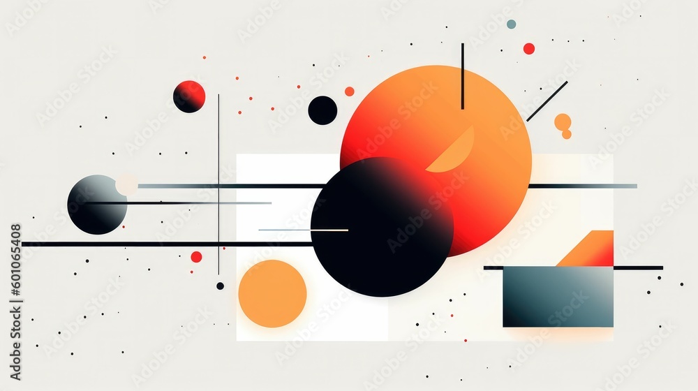 Abstract minimalist illustration with geometric shapes Abstract minimalist illustration with geometric shapes