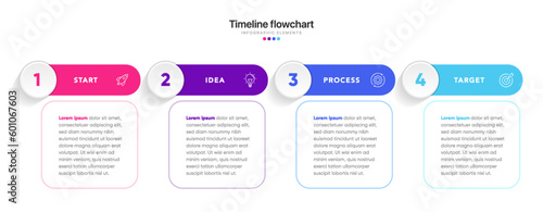 Timeline infographic design with options or steps. Infographics for business concept. Can be used for presentations workflow layout, banner, process, diagram, flow chart, info graph, annual report.