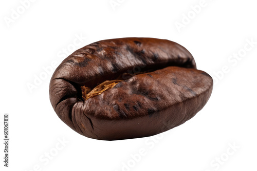 Coffee bean isolated on transparent background. Generative Ai