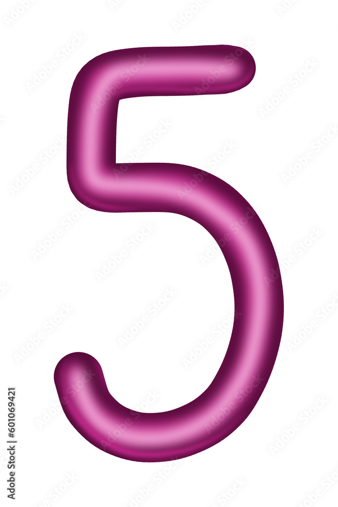 Number 3D metallic Number 3D metallic