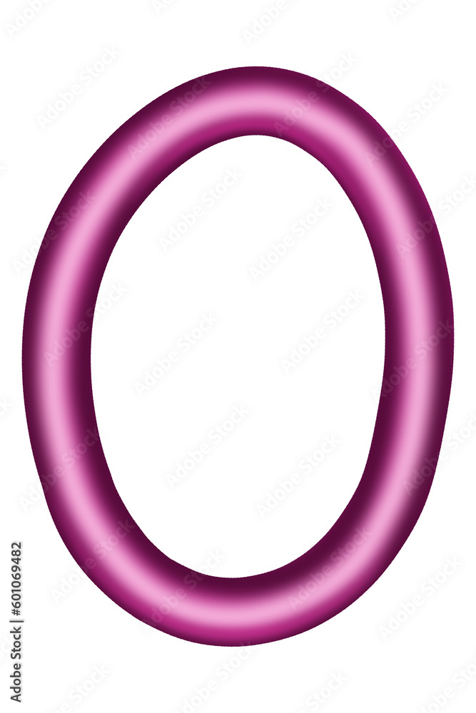 Number 3D metallic Number 3D metallic
