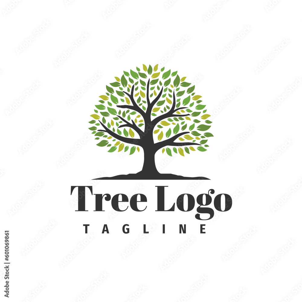 Obraz premium Tree logo concept template design