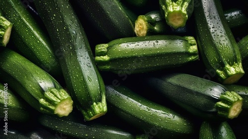 Green and yellow zucchini background photo