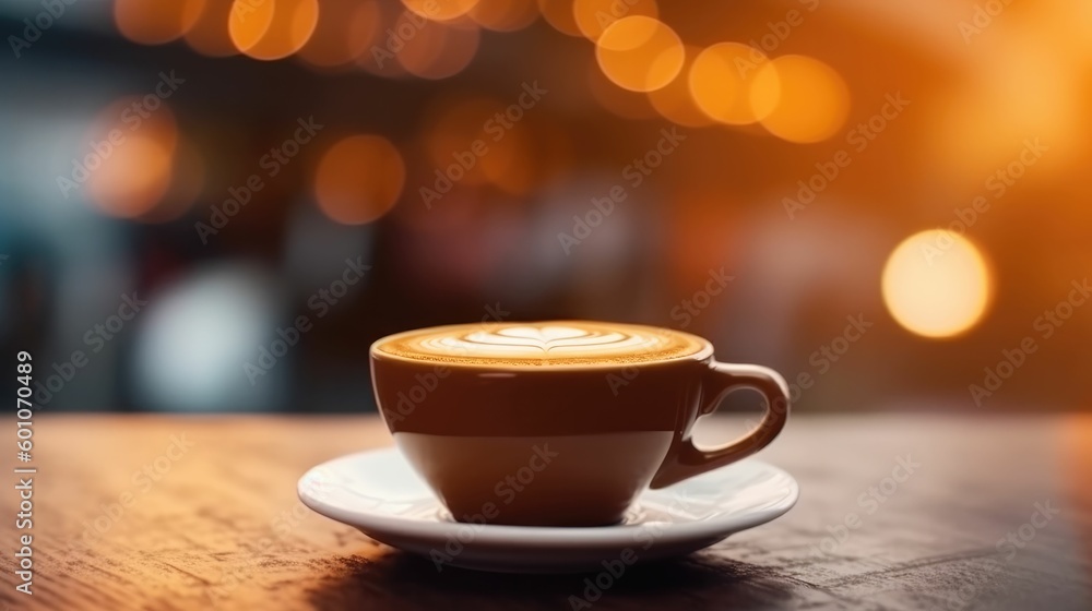 Blurry coffee shop background with bokeh effect Blurry coffee shop background with bokeh effect