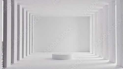 3D render Empty room interior for your present some product 