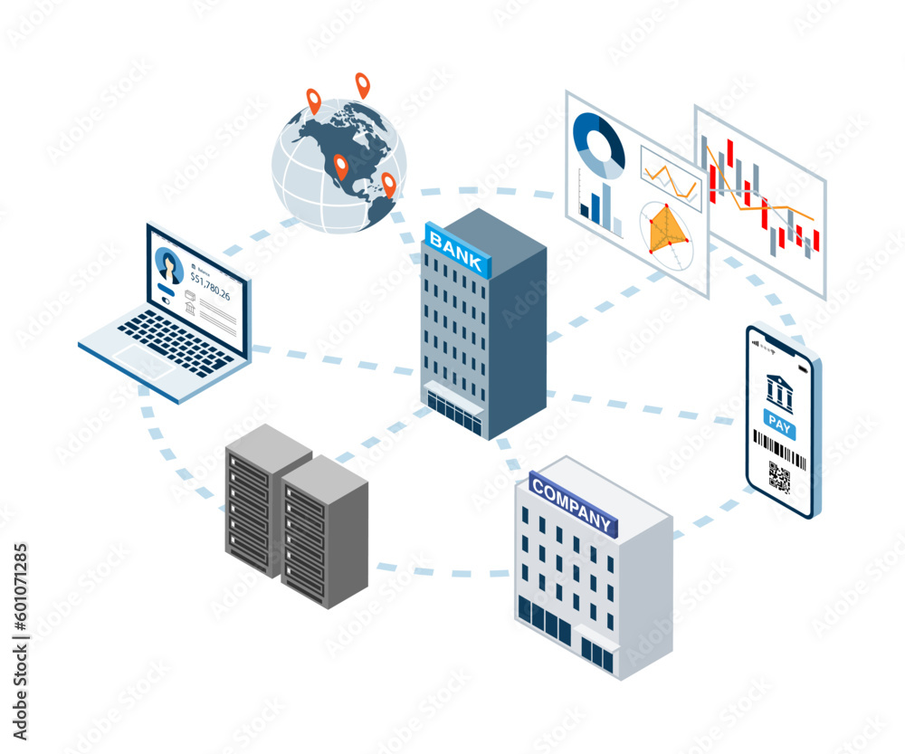 Fintech concept art Fintech concept art