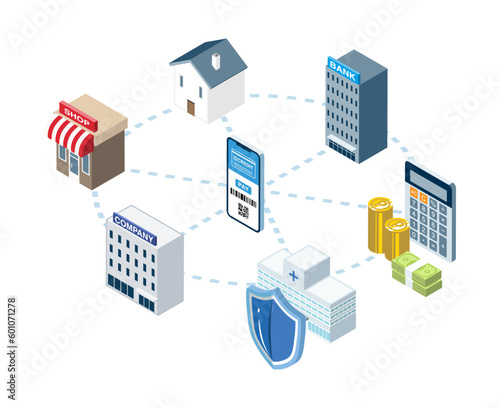 Mobile banking concept art