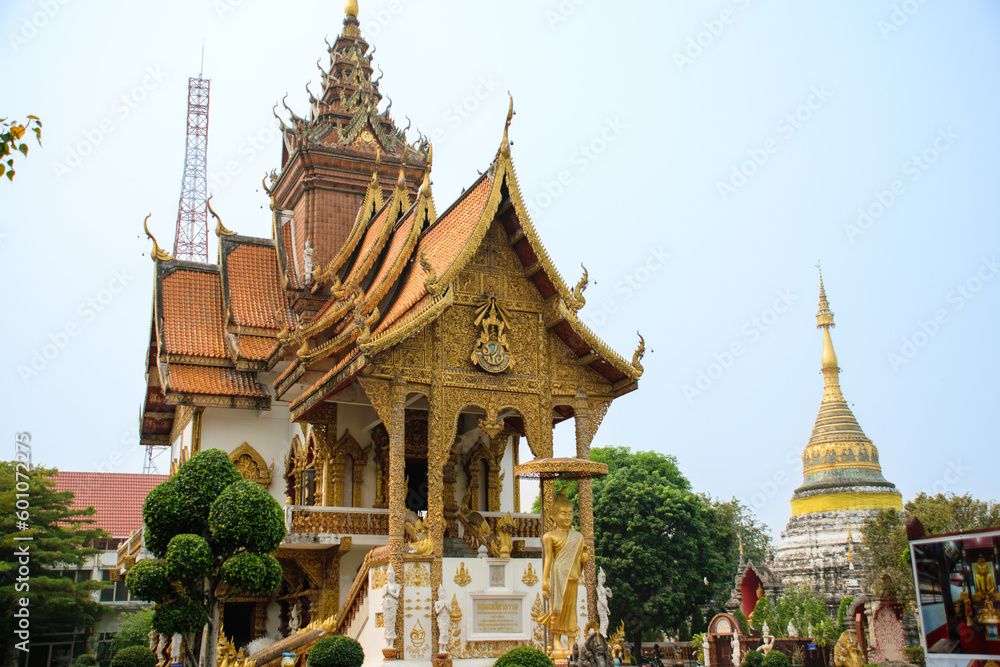 Wat Buppharam temple at Chiang Mai in Thailand