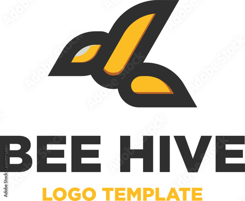 Bee Hive Logo Design Vector Template suitable for branding, company logo, illustration and so on