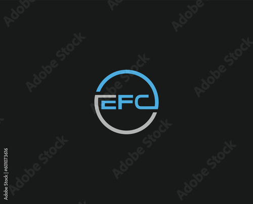 Abstract letter EFC logo with circle design
 photo