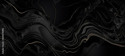 Black marble with golden lines pattern design