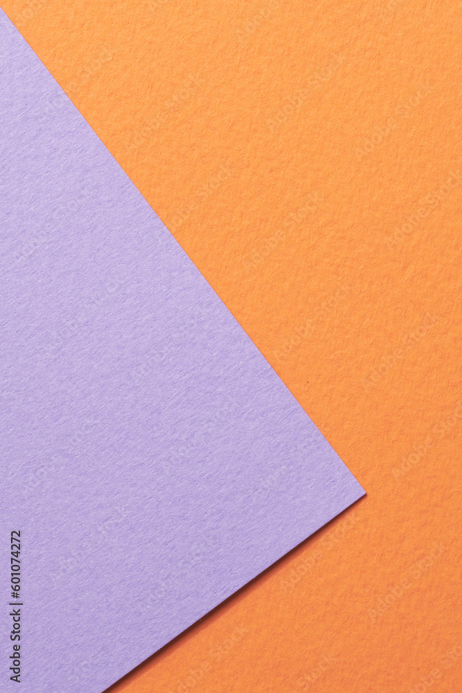 Rough kraft paper background, paper texture orange lilac colors. Mockup with copy space for text Rough kraft paper background, paper texture orange lilac colors. Mockup with copy space for text
