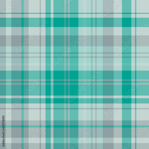 Seamless pattern in exciting gray and cold green colors for plaid, fabric, textile, clothes, tablecloth and other things. Vector image.