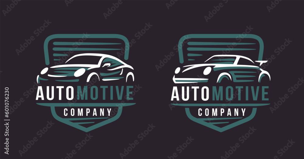 Fototapeta premium Car abstract emblem vector. Auto silhouettes