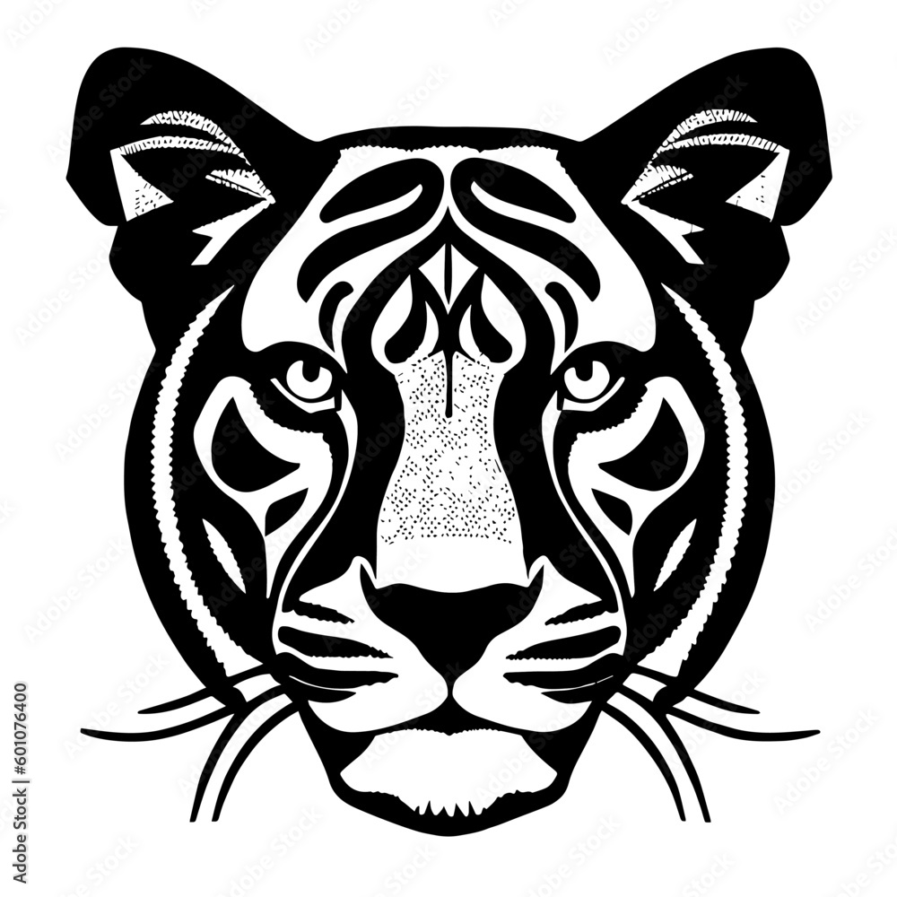 Obraz premium Animal head vector design black and white