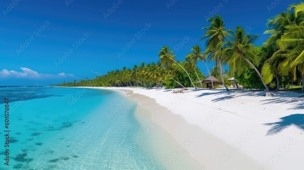Beautiful beach on Maldives with white sand and turquoise water Beautiful beach on Maldives with white sand and turquoise water