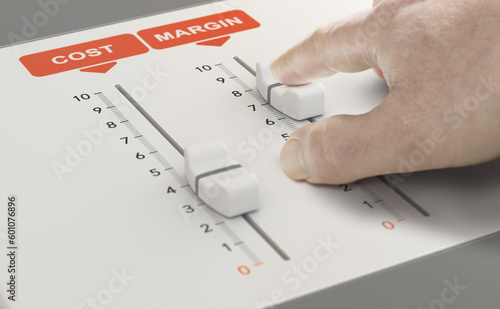 Foto Lower costs and higher margins. Sales price strategy.