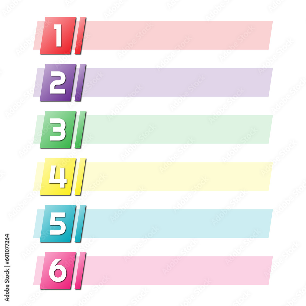 Obraz premium Infographic used for detailed reports of all 6 topics.