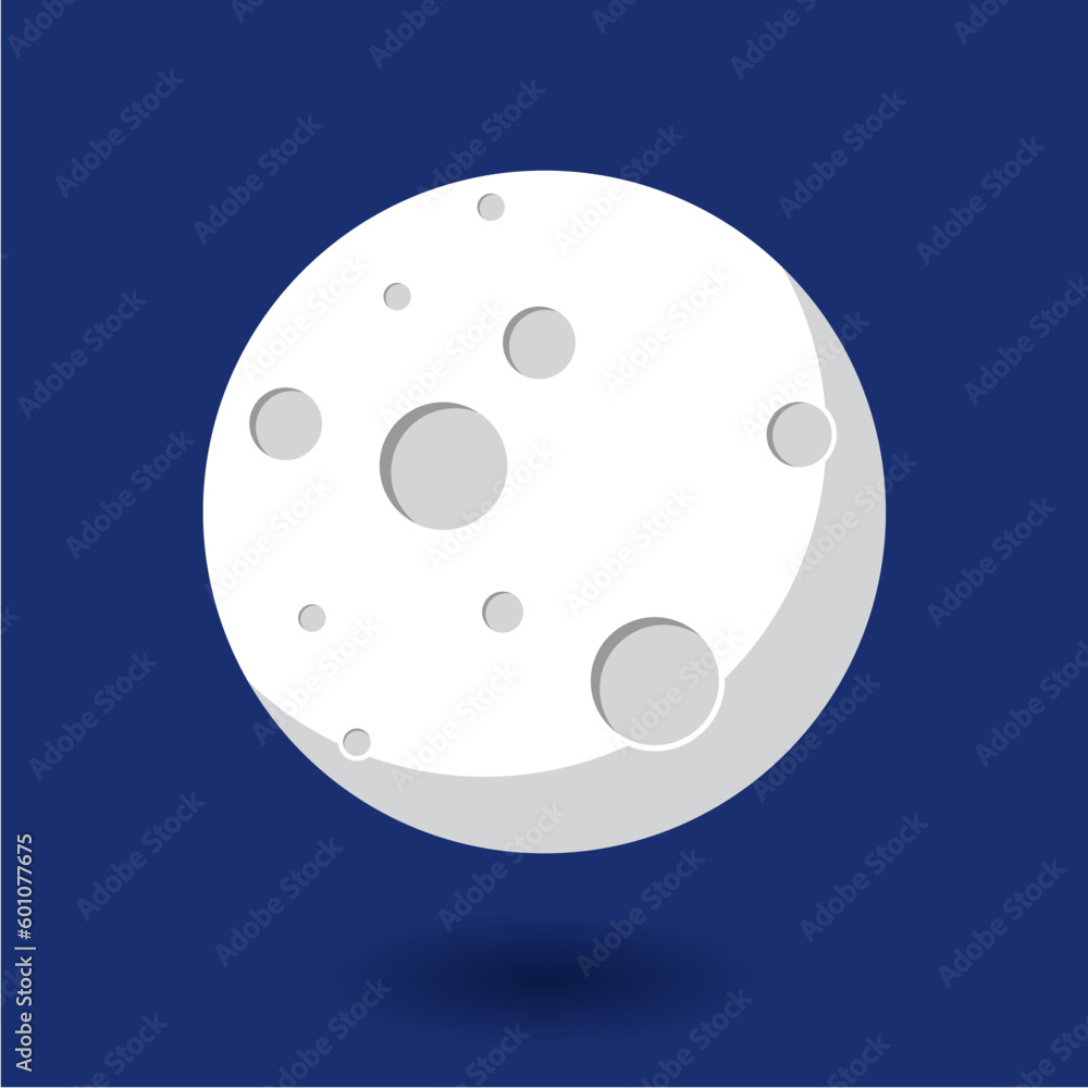 moon simple flat design vector moon simple flat design vector