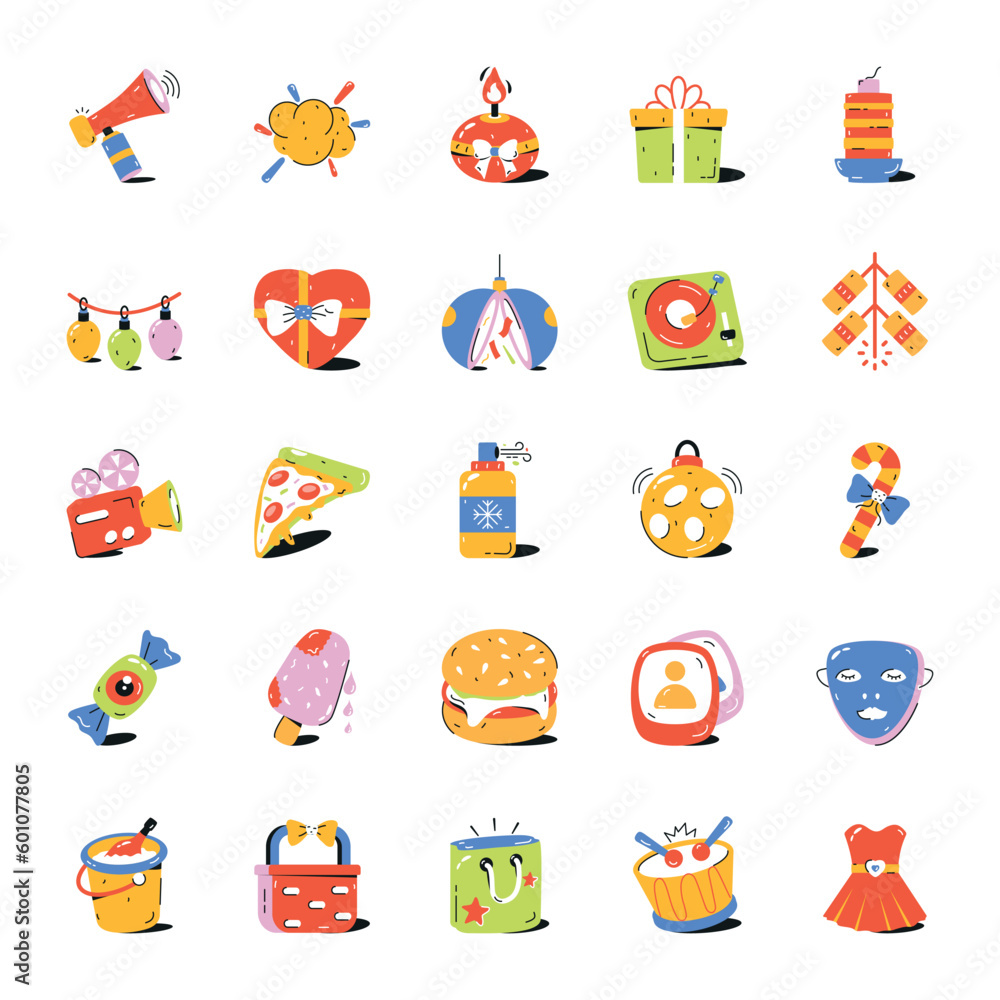 Collection of Birthday Flat Icons
Collection of Birthday Flat Icons