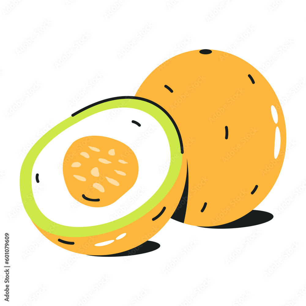 Fototapeta premium Check out flat icon of kiwi fruit