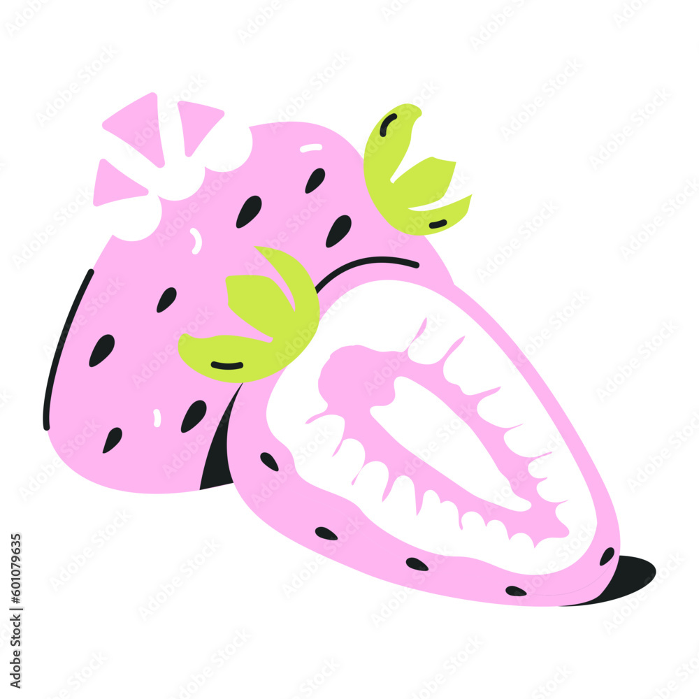 Strawberry flat icon design for digital use Strawberry flat icon design for digital use