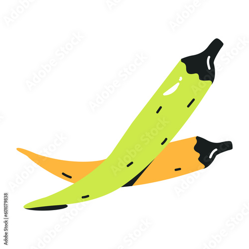 An icon of bottle gourd in flat style 