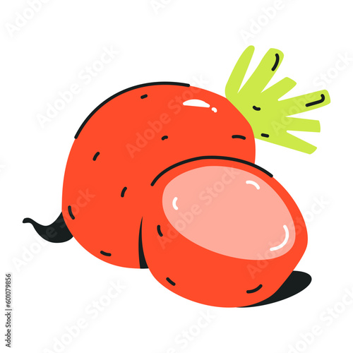 Editable flat icon of beetroot