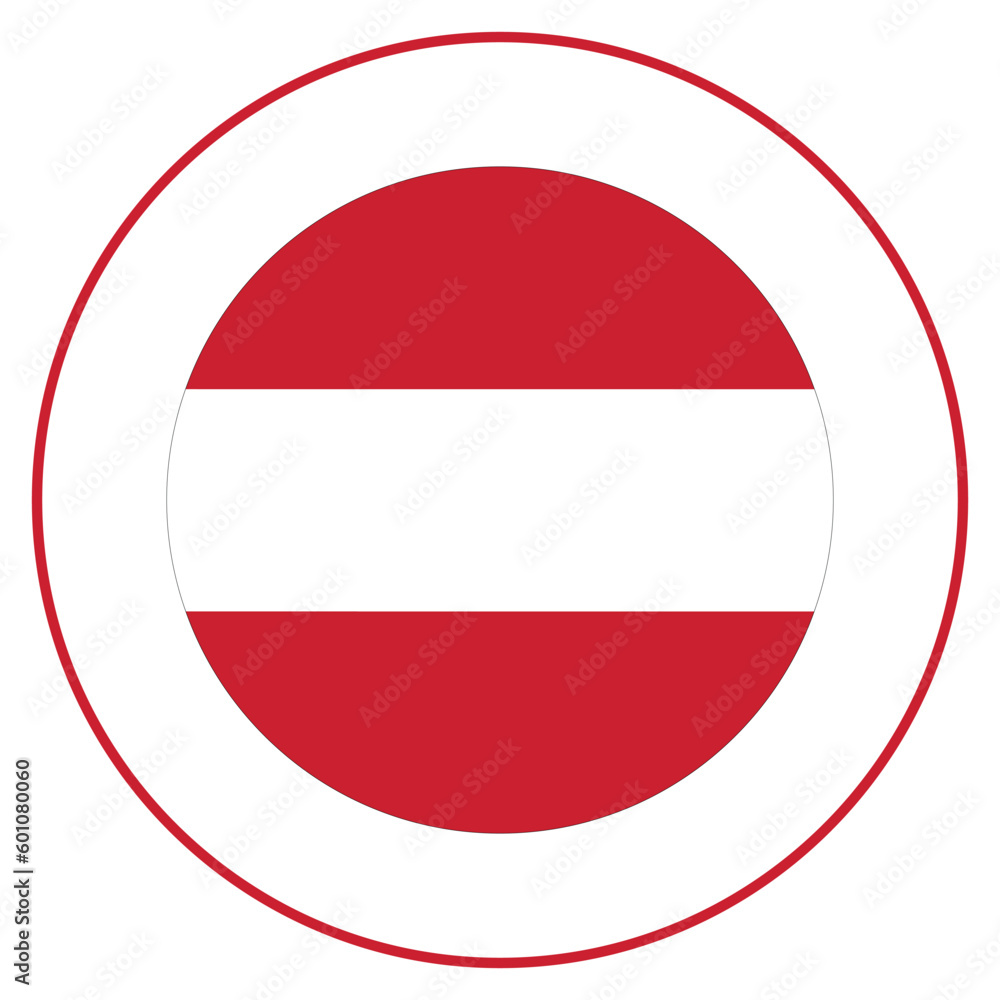 Austria flag. Flag of Austria round circle Austria flag. Flag of Austria round circle