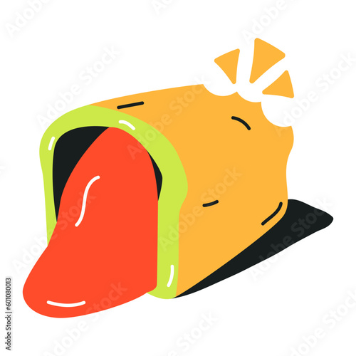 Premium flat icon of chocolate filling 