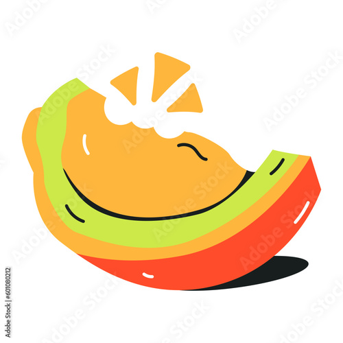 Modern flat icon of chinese pastries