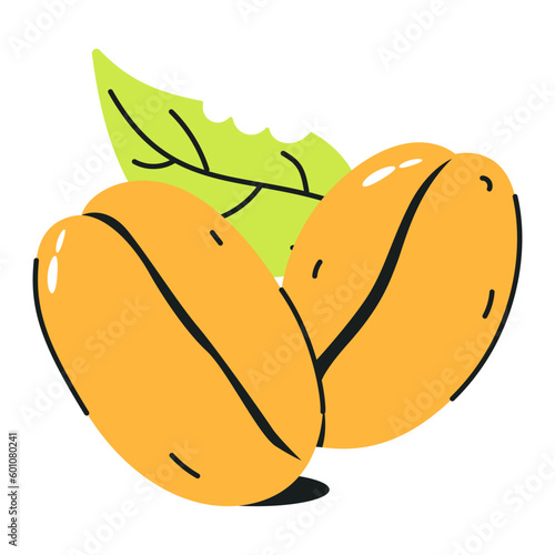 Modern flat icon of chinese pastries