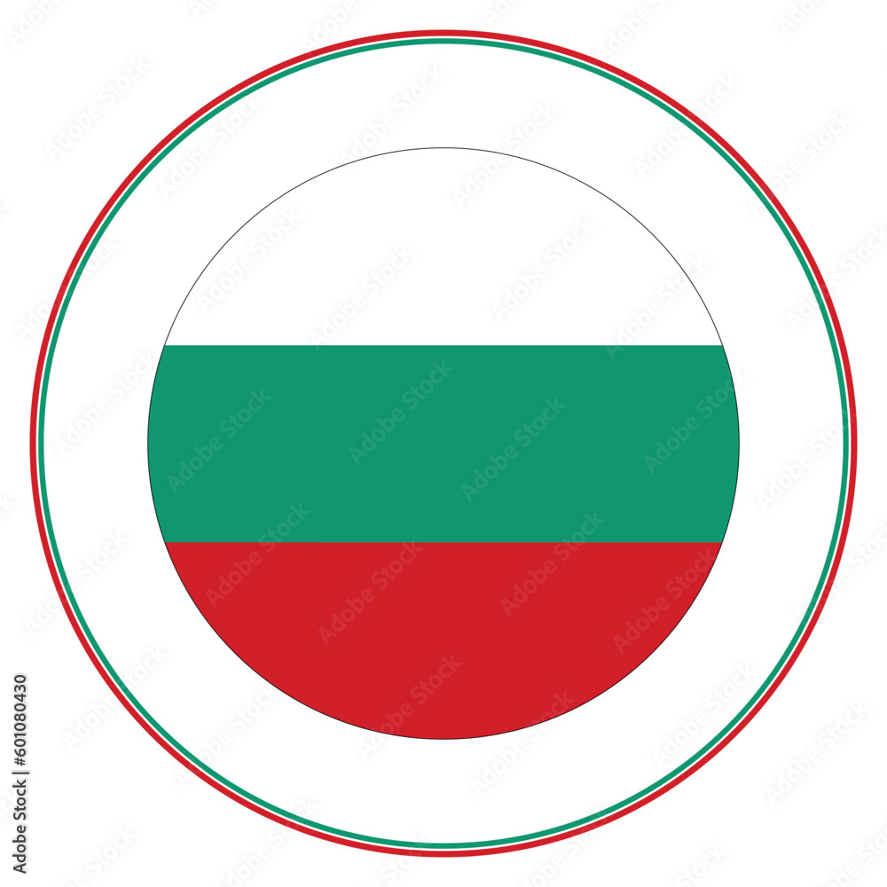 Flag of Bulgaria in circle Flag of Bulgaria in circle