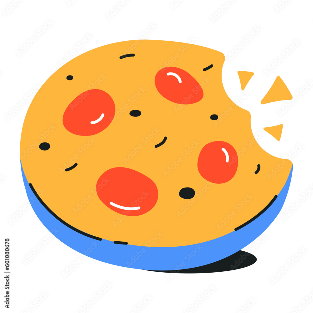 Obraz premium Check flat icon of cake slice 