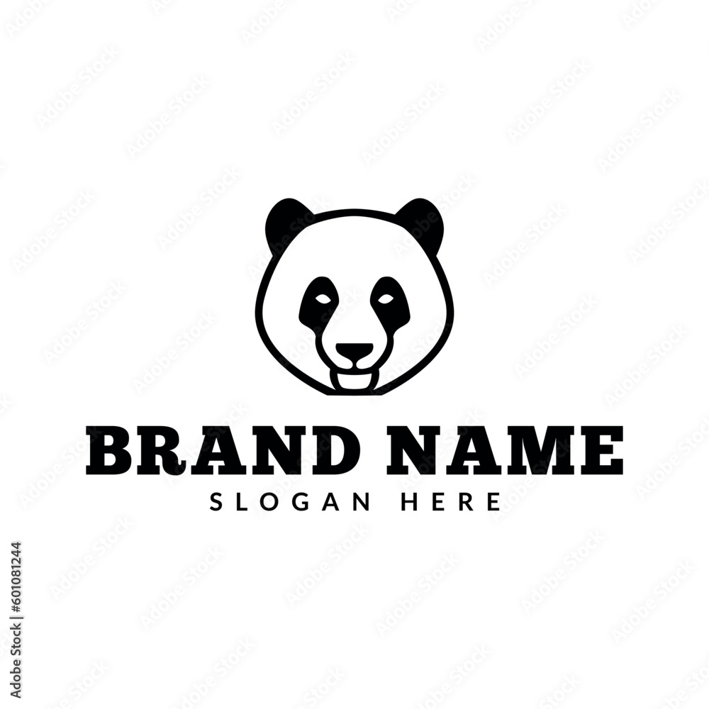 panda head logo icon vector illustration panda head logo icon vector illustration
