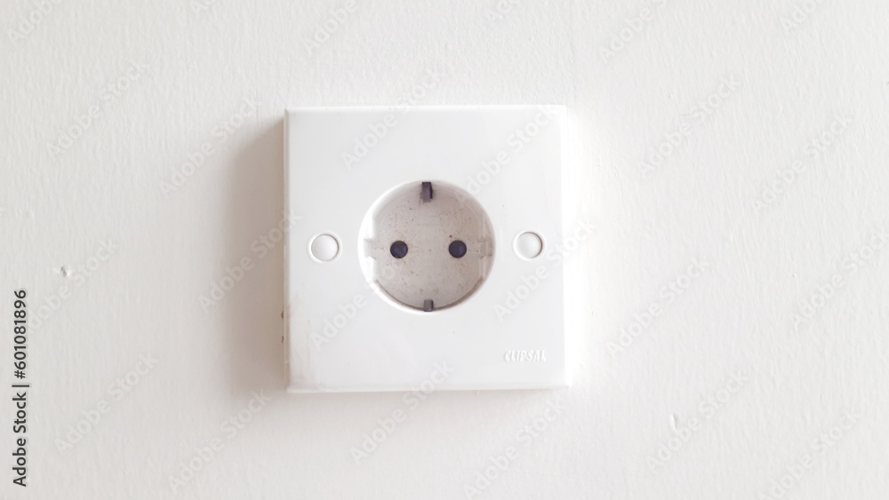 Socket electric or stop kontak isolated on white background Socket electric or stop kontak isolated on white background