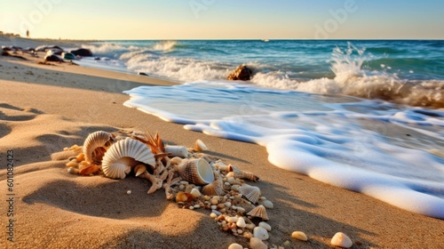 A beautiful seashore on a sunny day