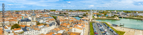 Panoramic view of the rooftops of the center of La Rochelle city