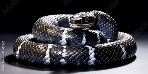 A black mamba snake image was generated using AI - generative ai.