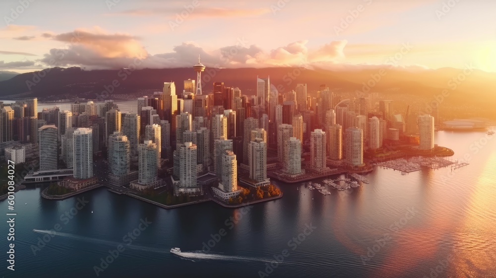 custom made wallpaper toronto digitalAerial view of downtown Vancouver skyline