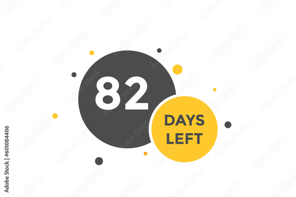 82 days Left countdown template. 82 day Countdown left banner label button eps 10 82 days Left countdown template. 82 day Countdown left banner label button eps 10