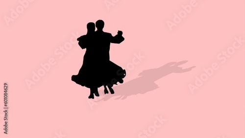 couple dancing animated 2d background, love