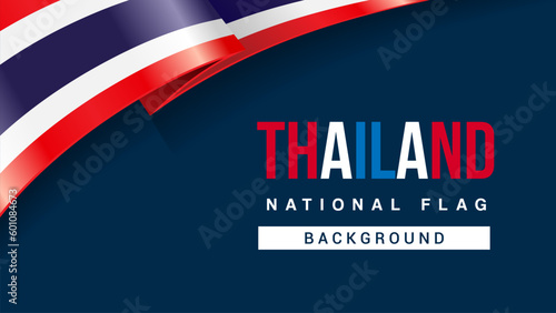 Thailand National flag background vector illustration. Flag with copy space