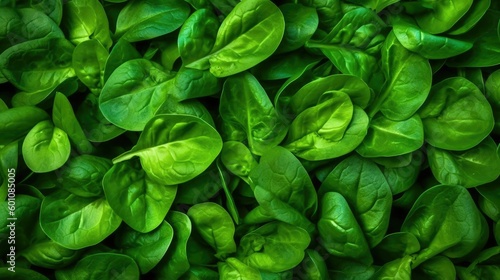 Fresh baby spinach leaves on natural background